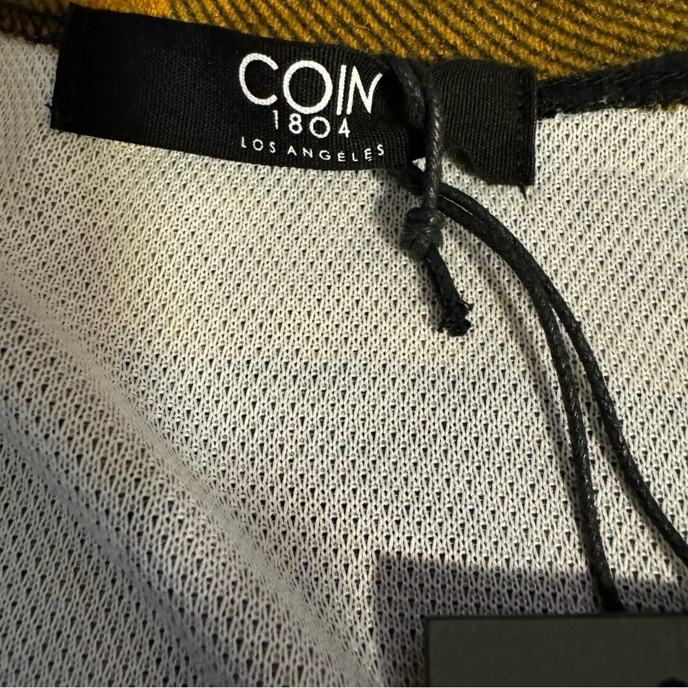 COIN 1804 NWT Plaid Roll Sleeve Pocket Kimono Size Small-XL - Picture 6 of 8
